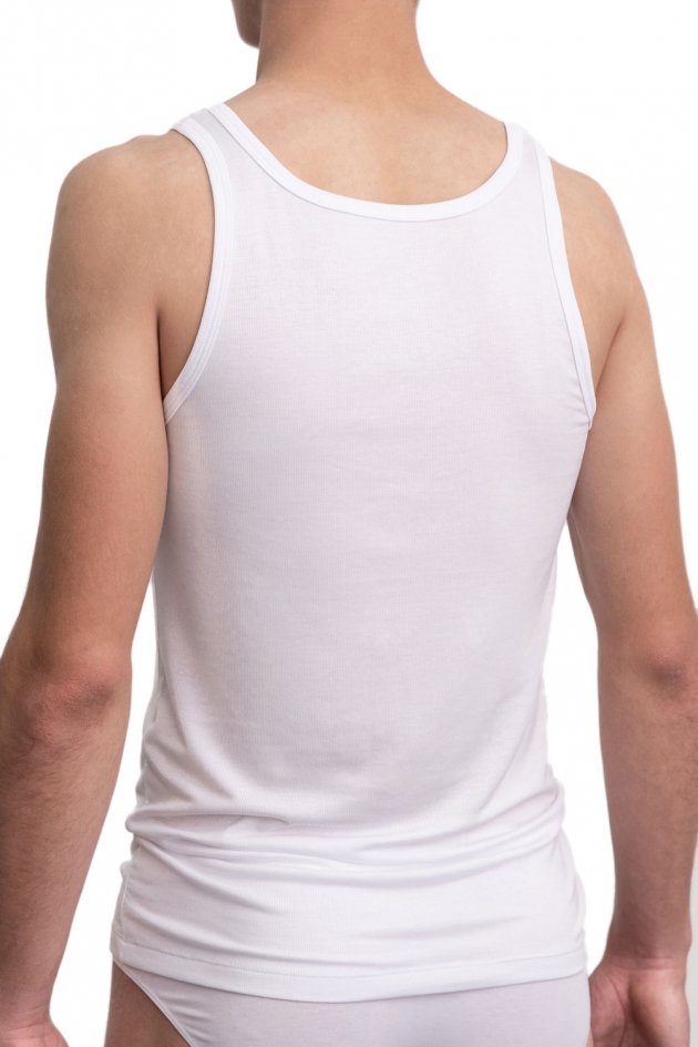 MEN'S UNDERSHIRT RIBBED WHITE
