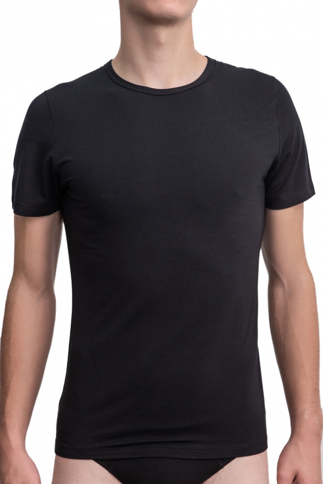 MEN'S T-SHIRT ROUND NECK BLACK