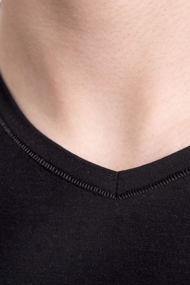 HERREN SHIRT V-AUSSCHNITT SCHWARZ