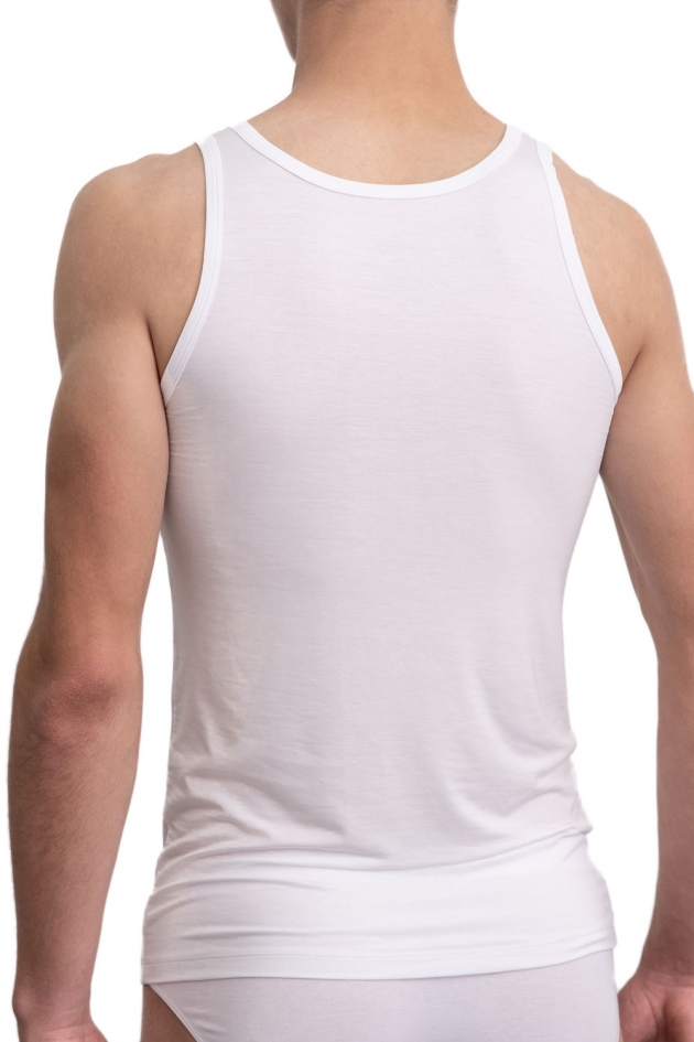 MEN'S UNDERSHIRT WITH THIN STRAPS WHITE