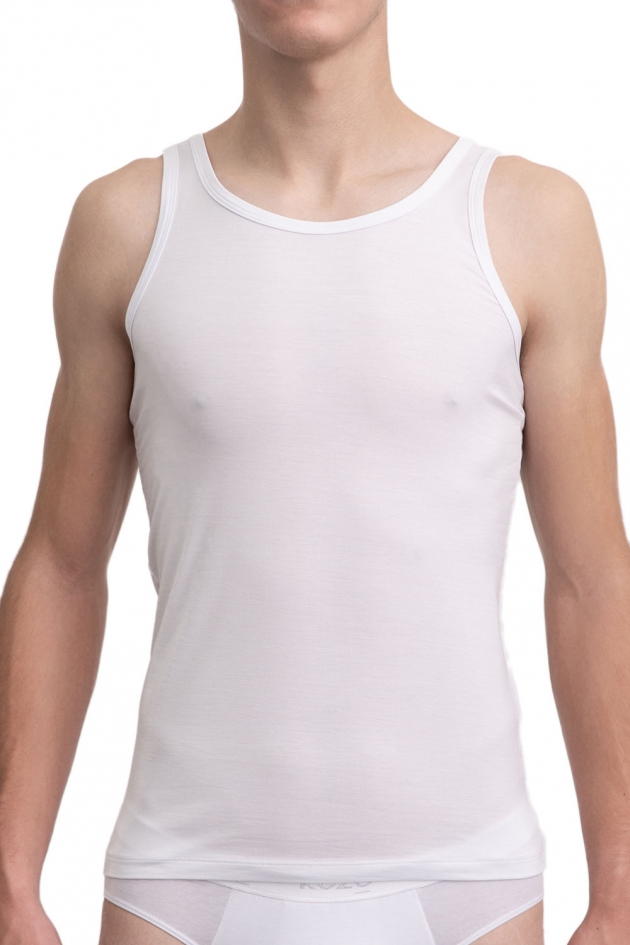 MEN'S UNDERSHIRT WITH THIN STRAPS WHITE