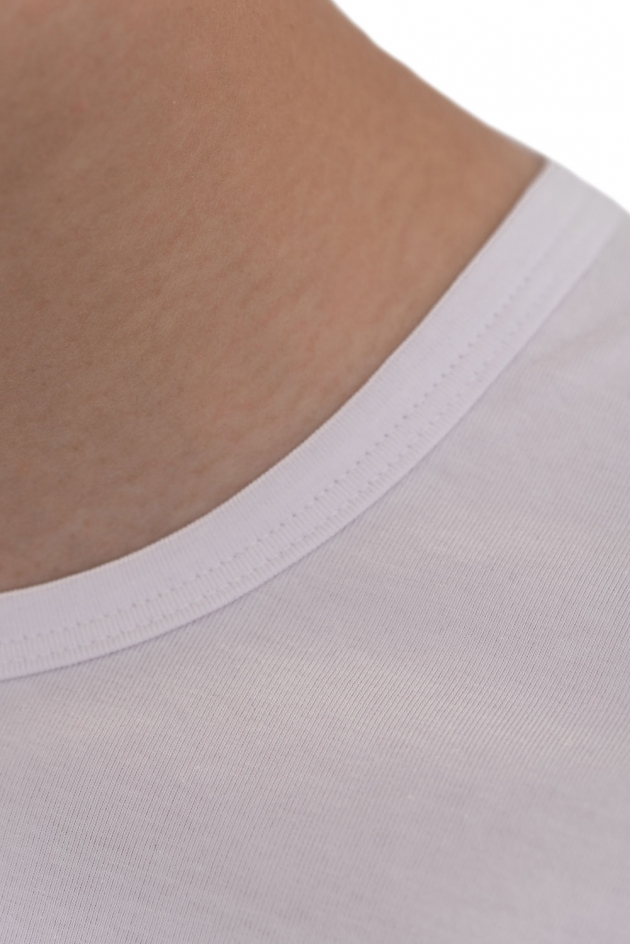 HERREN SHIRT RUNDER AUSSCHNITT WEIß