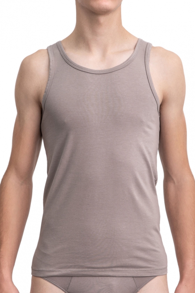 MEN'S UNDERSHIRT WITH THIN STRAPS GRAY