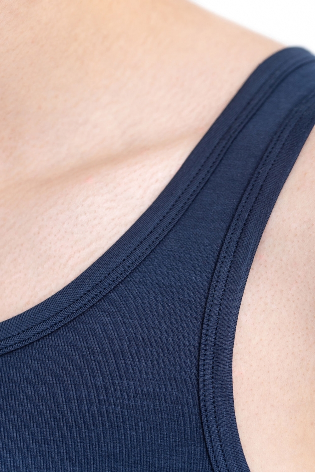 HERREN UNTERHEMD MIT SCHMALEN TRÄGERN DUNKEL BLAU