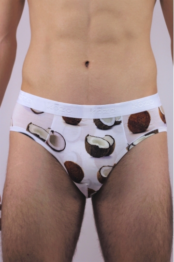 PREMIUM HERREN SLIPS PRINT COCONUT